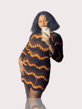 Zigzag Mesh Dress