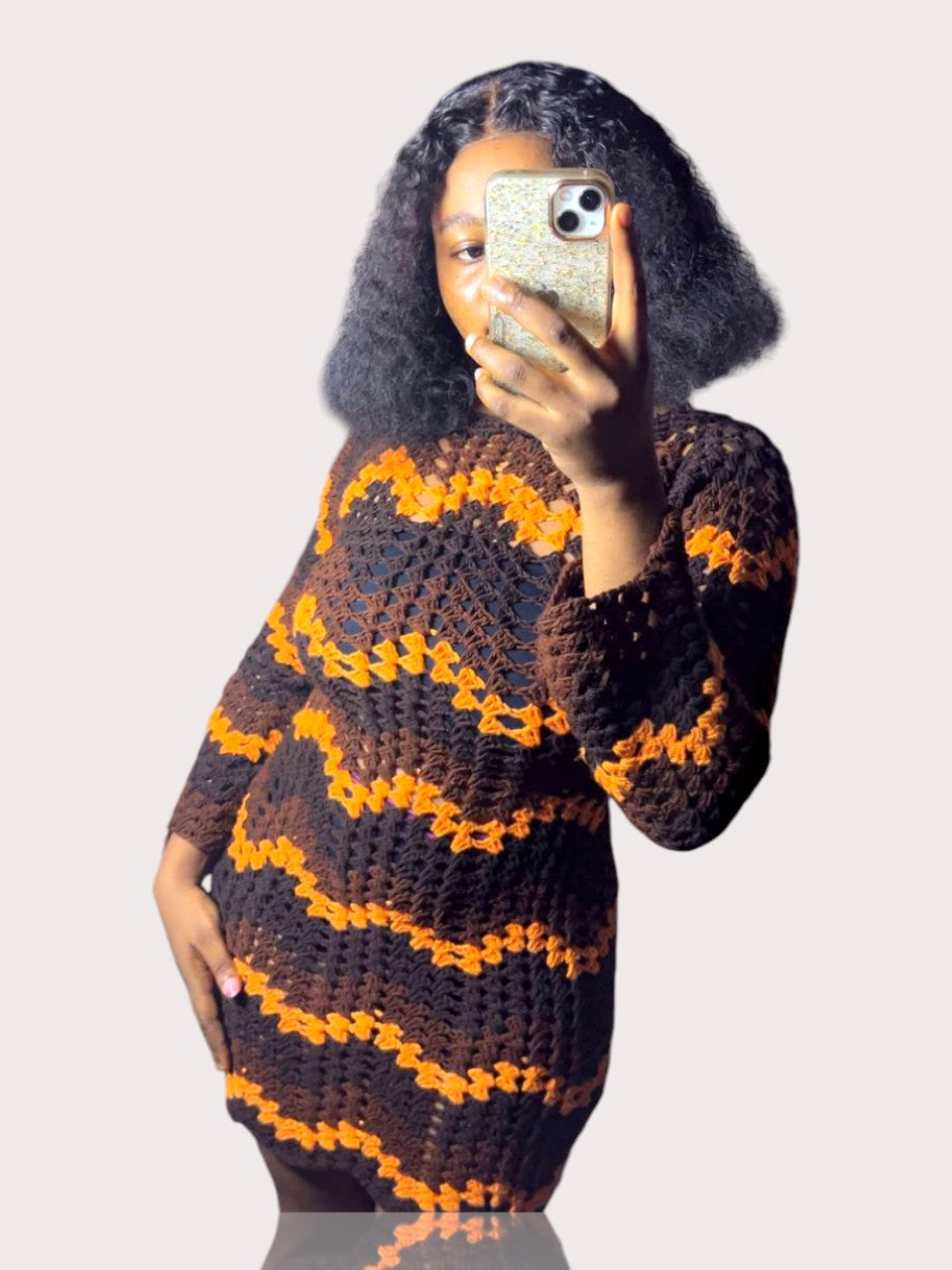 Zigzag Mesh Dress