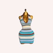 Mocha Sky Halter-Colar Dress