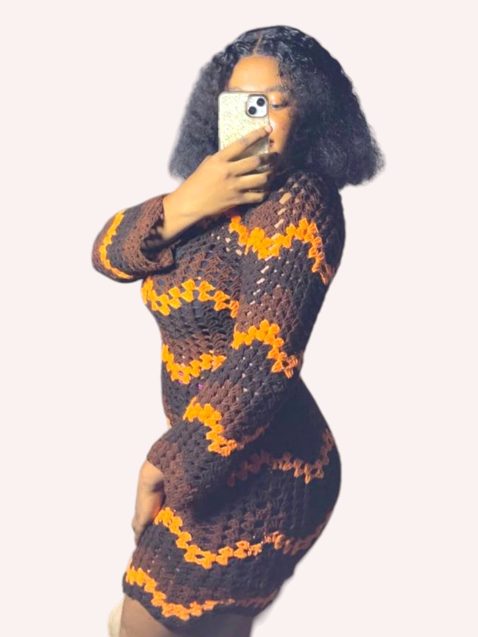 Zigzag Mesh Dress